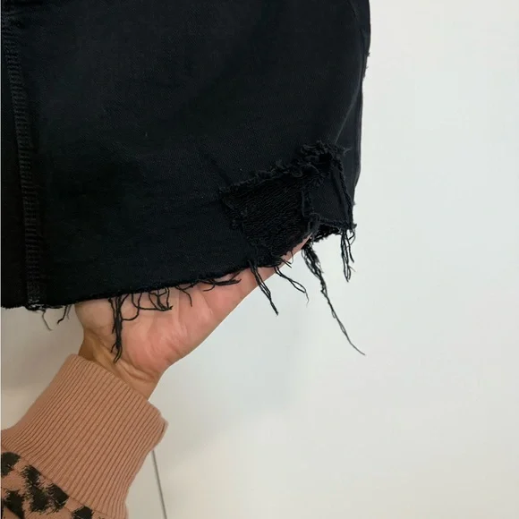 MOTHER The Vagabond Mini Fray Denim Skirt - 27 - Picture 4 of 10